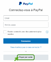Payer par carte avec Paypal